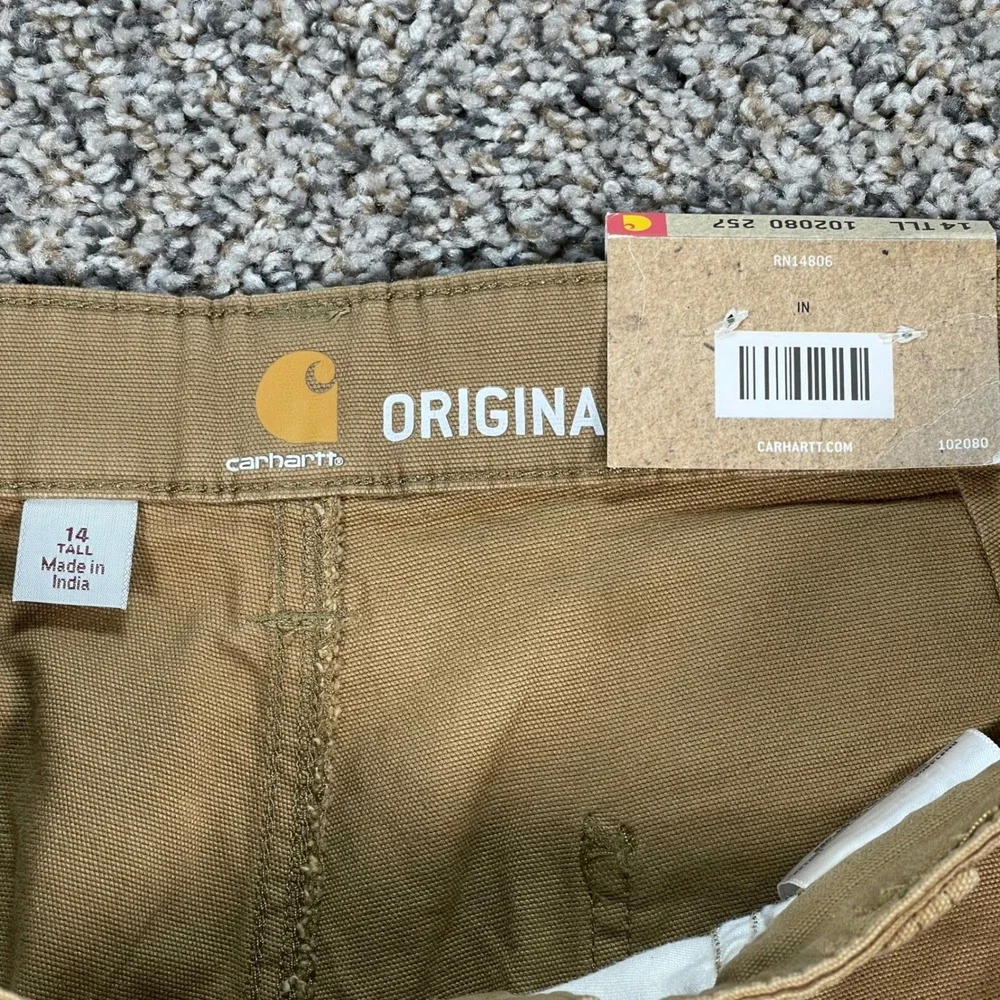 Carhartt Men's 36x34 Original Fit Carpenter Pants Tan Duck Canvas Tall
